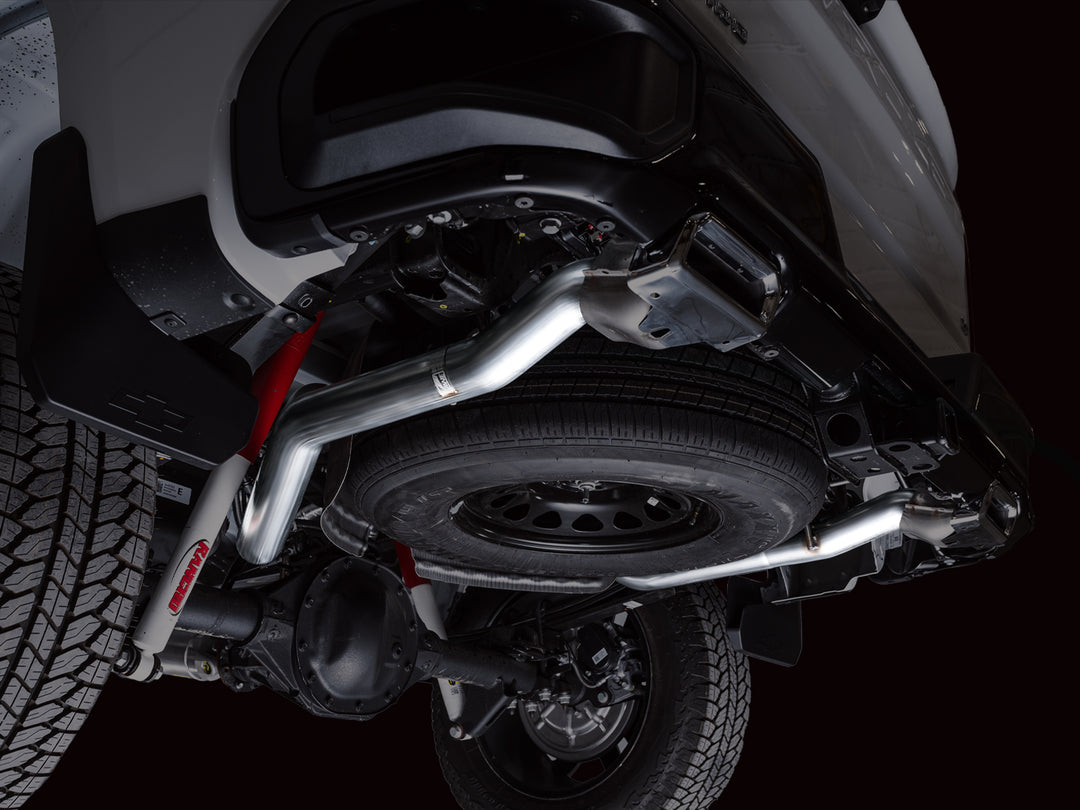 AWE 0FG Catback Split Rear Exit Exhaust for 4th Gen Silverado/Sierra 1500 6.2L (with bumper cutouts) - OE Tips