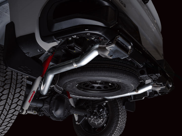 AWE 0FG Catback Split Rear Exit Exhaust for 4th Gen Silverado/Sierra 1500 6.2L (with bumper cutouts) - OE Tips