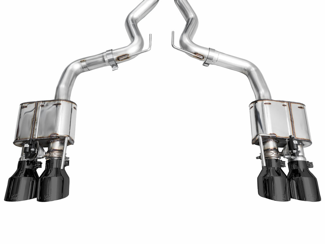 AWE SwitchPath™ Exhaust for S650 Ford Mustang Dark Horse - Quad Diamond Black Tips