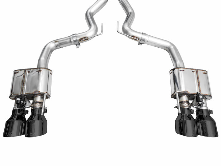 AWE SwitchPath™ Exhaust for S650 Ford Mustang Dark Horse - Quad Diamond Black Tips
