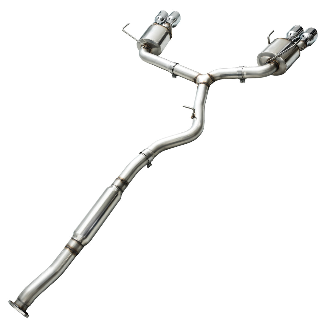 AWE Touring Edition Exhaust for 2015+ VA WRX Sedan - Chrome Silver Quad Tips (102mm)