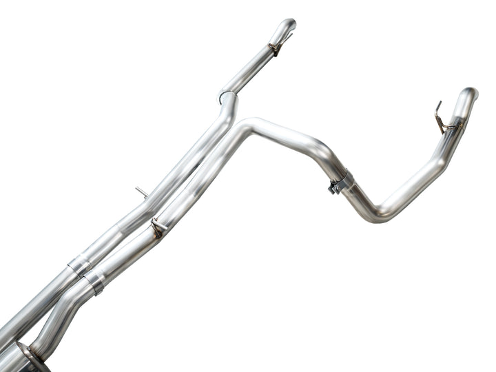 AWE 0FG Catback Split Rear Exit Exhaust for 4th Gen Silverado/Sierra 1500 6.2L (with bumper cutouts) - OE Tips