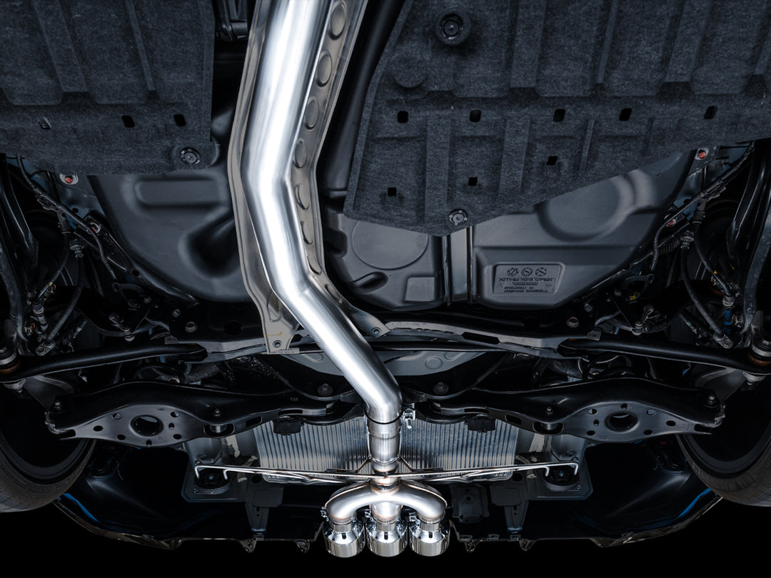 AWE Track Edition Exhaust for FL5 Civic Type R - Triple Chrome Silver Tips