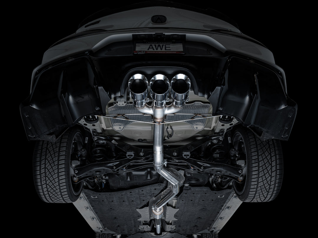 AWE Track Edition Exhaust for DE5 Integra Type-S - Triple Chrome Silver Tips