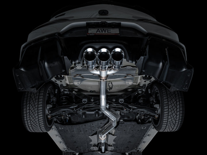 AWE Track Edition Exhaust for DE5 Integra Type-S - Triple Chrome Silver Tips