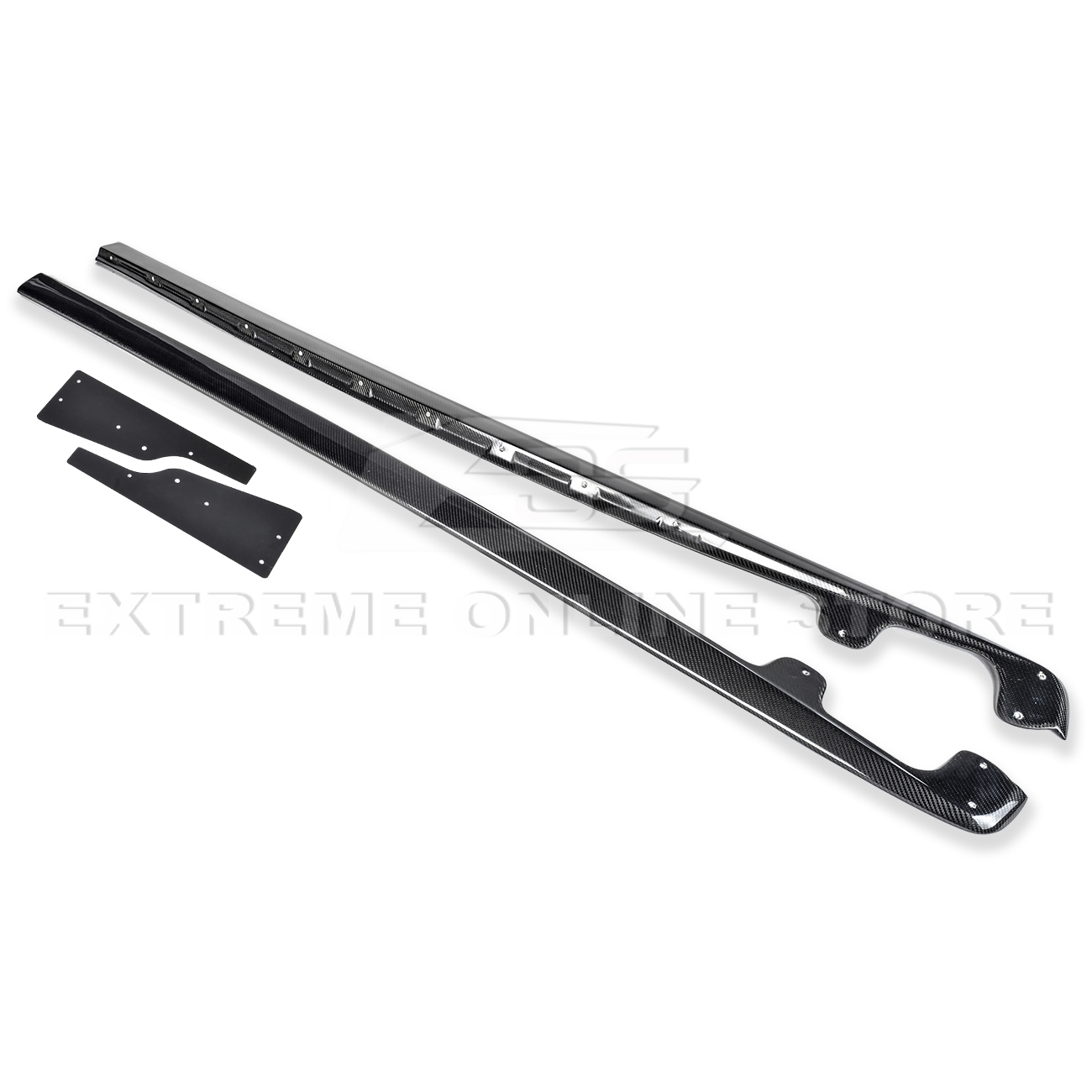 Corvette C6 Base Model Extended Front Splitter Lip & Side Skirts Rocker Panels