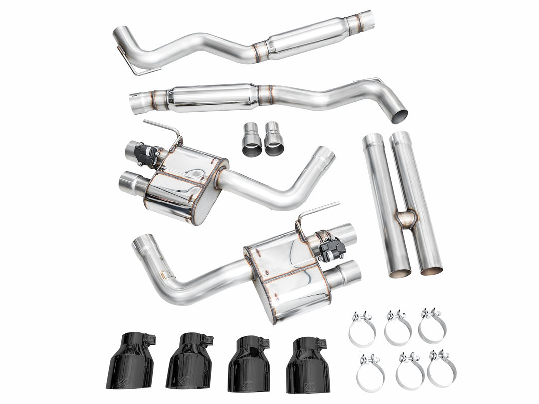 AWE SwitchPath™ Exhaust for S650 Ford Mustang Dark Horse - Quad Diamond Black Tips