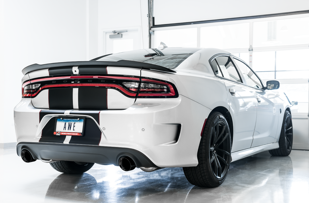 AWE Track Edition Exhaust for 17+ Charger 5.7 - Diamond Black Tips