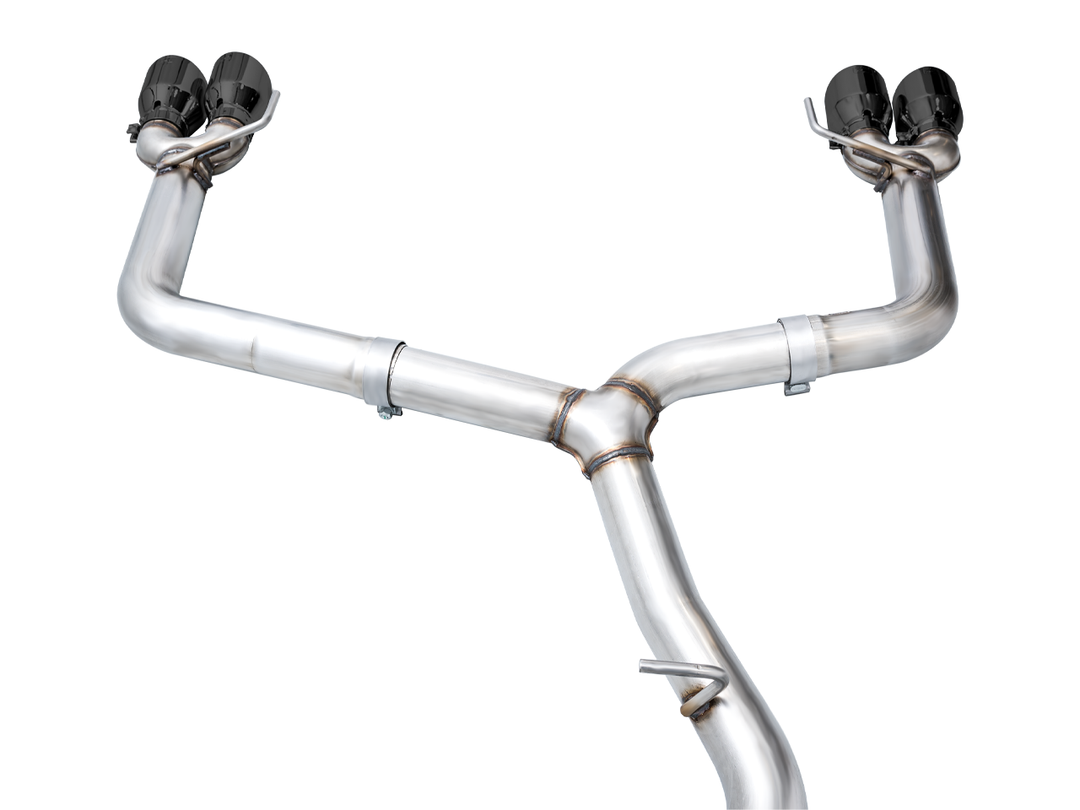 AWE Track Edition Exhaust for VB Subaru WRX - Diamond Black Tips