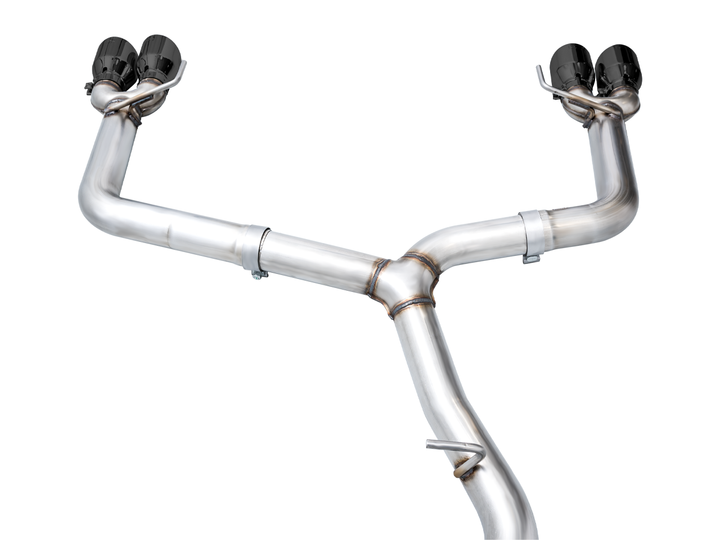 AWE Track Edition Exhaust for VB Subaru WRX - Diamond Black Tips