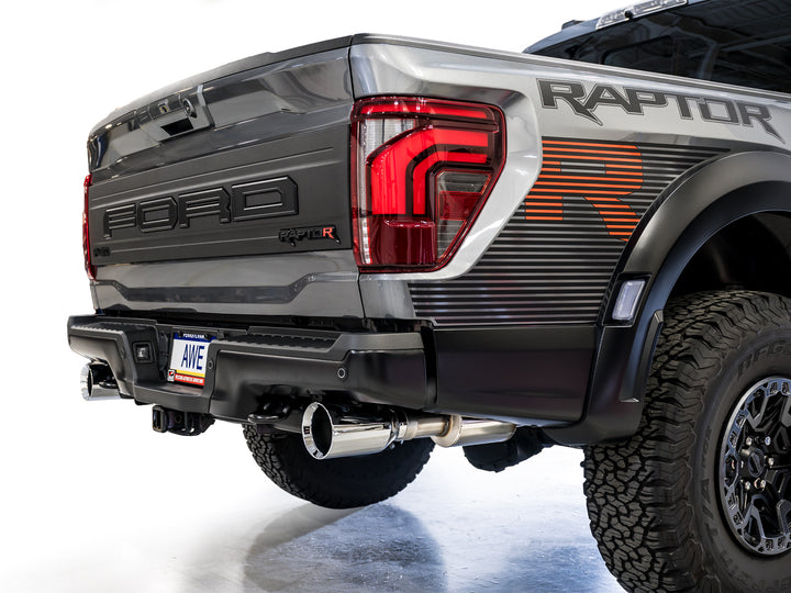 AWE SwitchPath™ Exhaust for Gen 3 Raptor R - Chrome Silver Tips