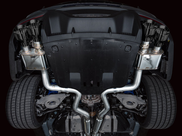 AWE SwitchPath™ Exhaust for S650 Ford Mustang Dark Horse - Quad Diamond Black Tips
