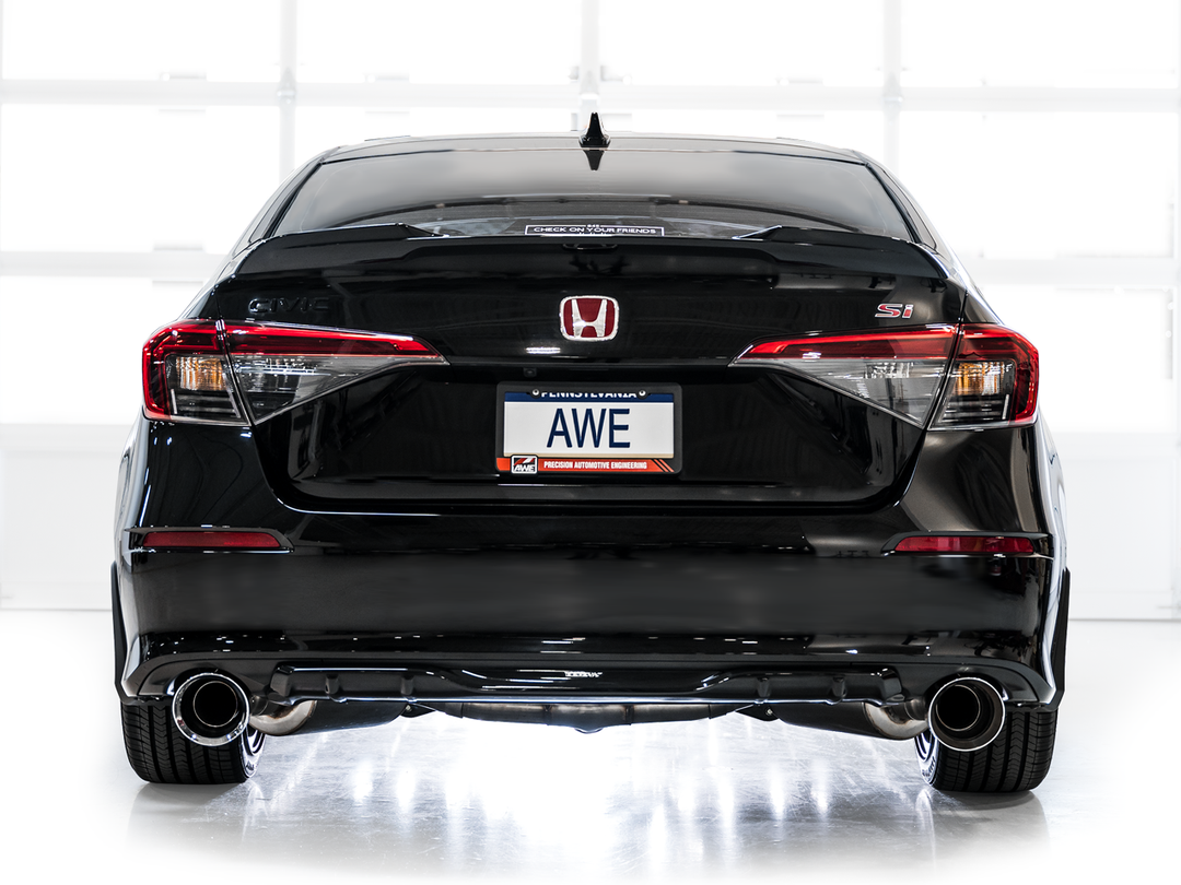 AWE Touring Edition Exhaust for FE1 Civic Si/DE4 Acura Integra - Chrome Silver Tips