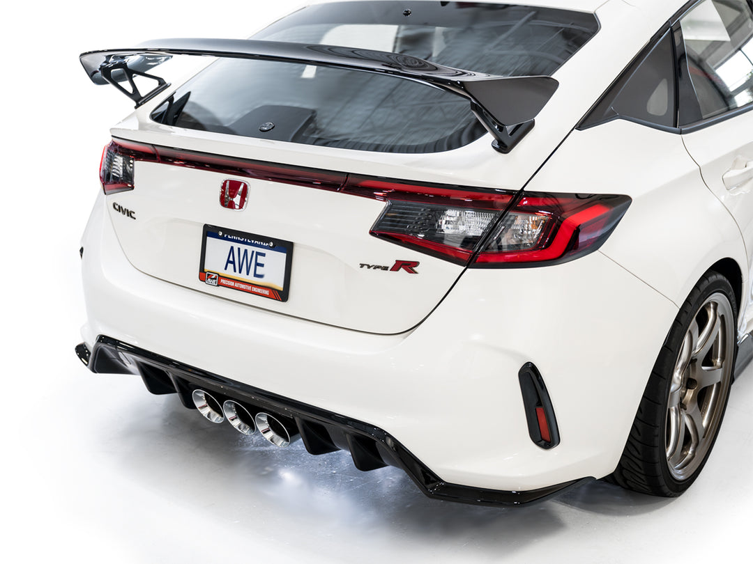 AWE Track Edition Exhaust for FL5 Civic Type R - Triple Chrome Silver Tips