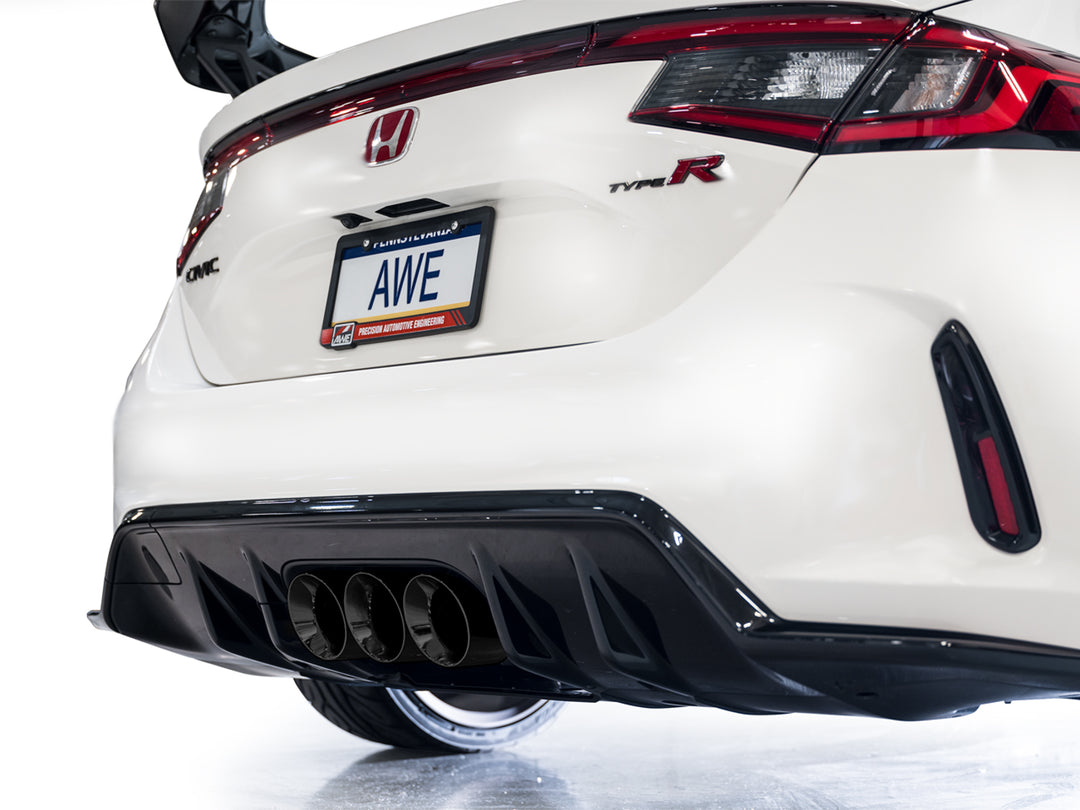AWE Track Edition Exhaust for FL5 Civic Type R - Triple Diamond Black Tips