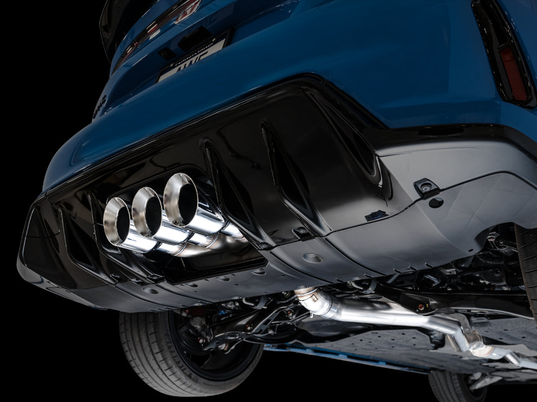 AWE Touring Edition Exhaust for FL5 Civic Type R - Triple Chrome Silver Tips