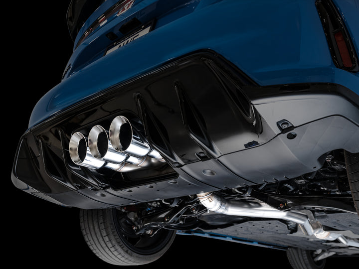 AWE Touring Edition Exhaust for FL5 Civic Type R - Triple Chrome Silver Tips