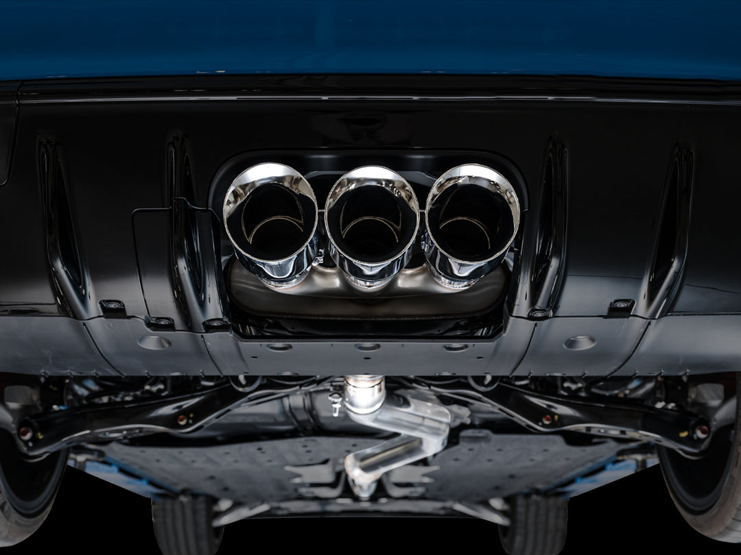 AWE Touring Edition Exhaust for FL5 Civic Type R - Triple Chrome Silver Tips