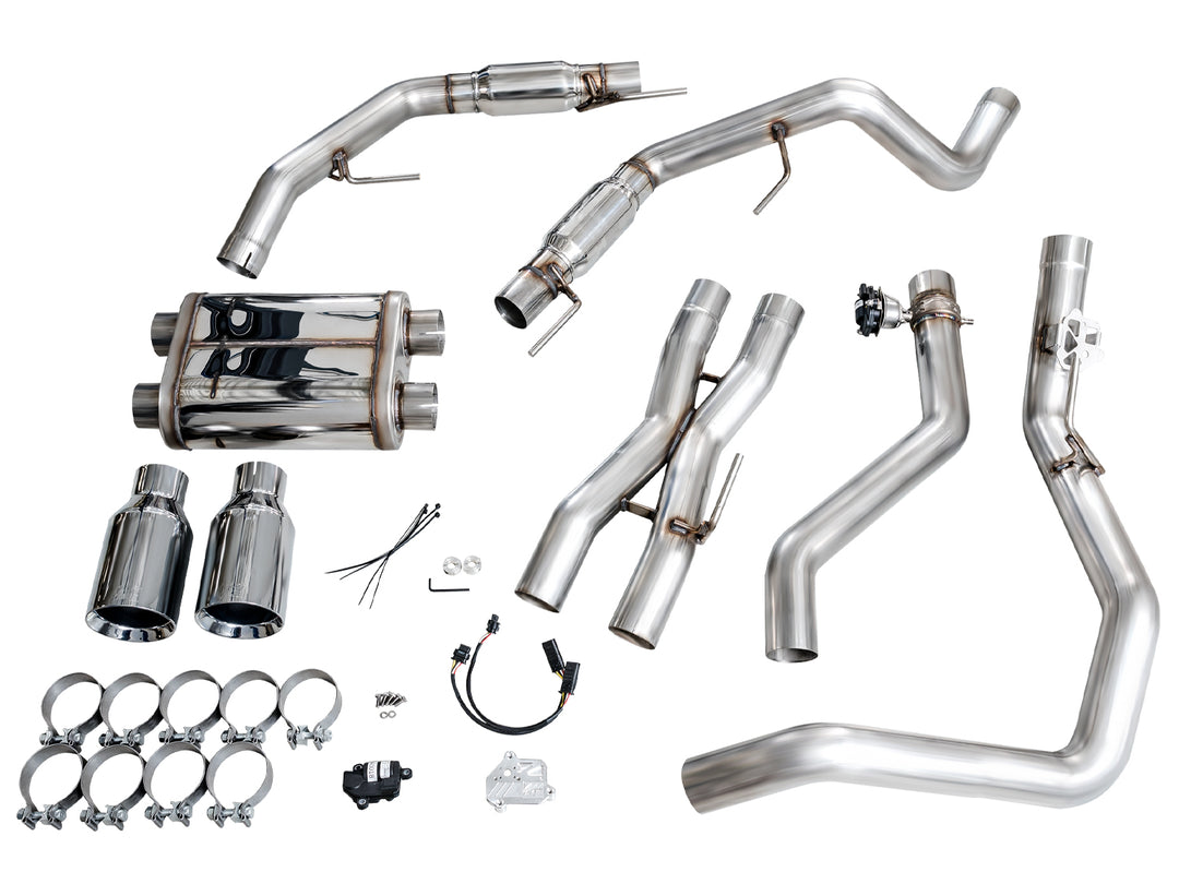 AWE SwitchPath™ Exhaust for Gen 3 Raptor - Chrome Silver Tips