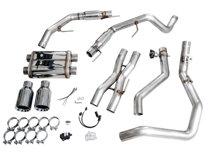 AWE SwitchPath™ Exhaust for Gen 3 Raptor - Chrome Silver Tips