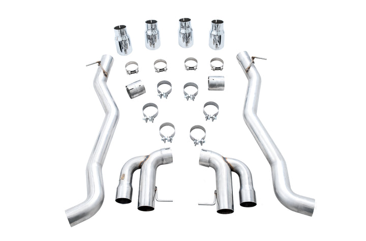 AWE Track Edition Axleback Exhaust for BMW F90 M5 - Chrome Silver Tips