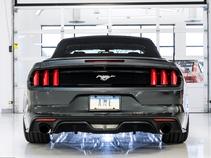 AWE Touring Edition Axle-back Exhaust for S550 Mustang EcoBoost - Diamond Black Tips