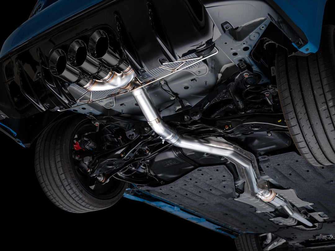 AWE Track Edition Exhaust for FL5 Civic Type R - Triple Diamond Black Tips