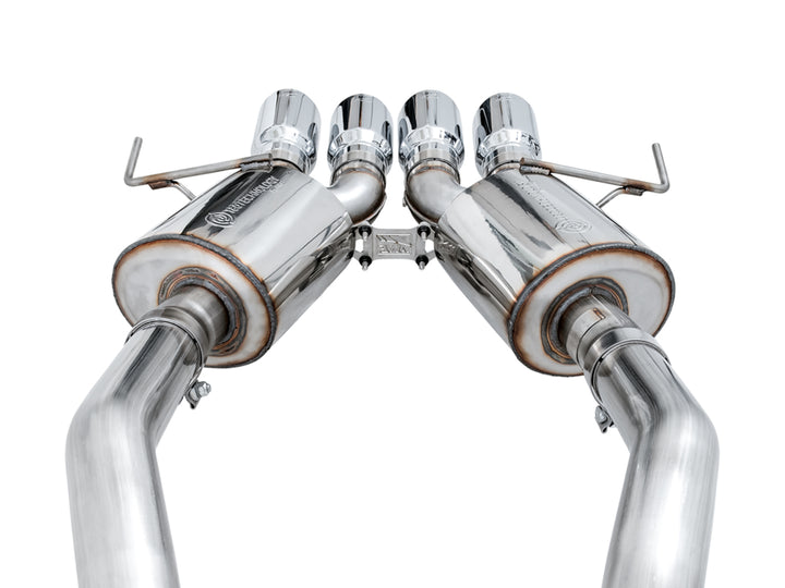 AWE Touring Edition Axleback Exhaust for C7 Corvette Stingray / Z51 / Grand Sport / Z06 / ZR1 -- Chrome Silver Tips (includes AWE AFM valve simulators)