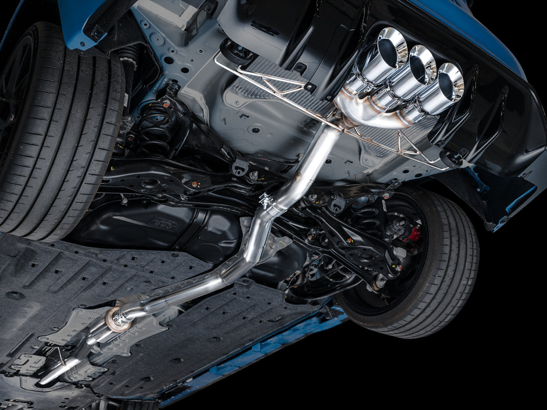 AWE Track Edition Exhaust for FL5 Civic Type R - Triple Chrome Silver Tips