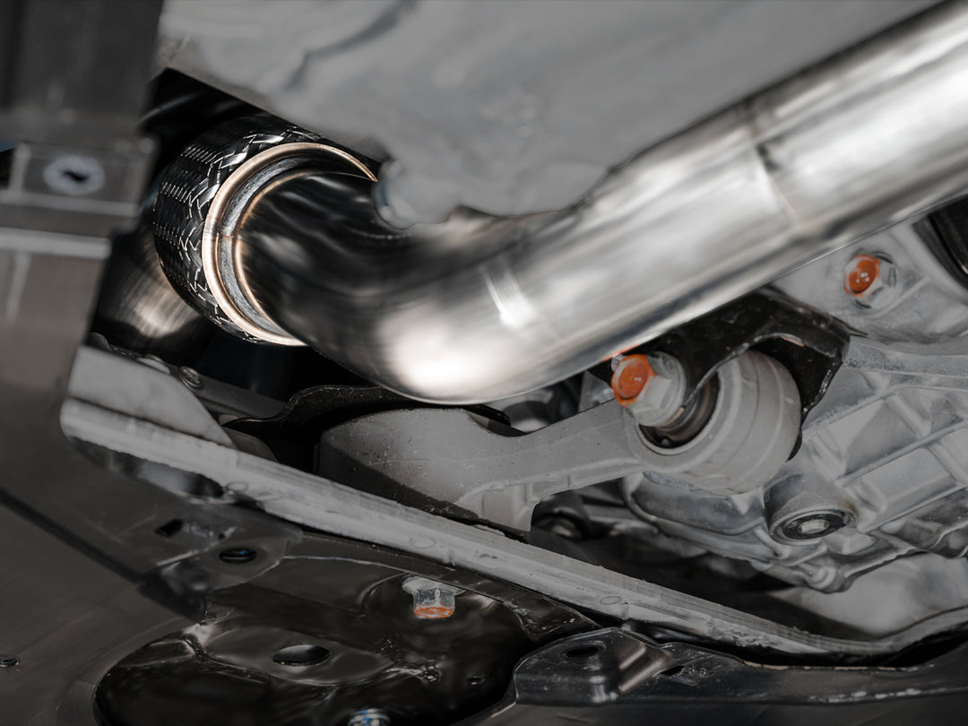 AWE Track Edition Exhaust for FL5 Civic Type R - Triple Diamond Black Tips