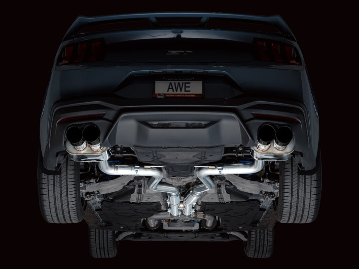 AWE SwitchPath™ Exhaust for S650 Ford Mustang GT Fastback - Quad Diamond Black Tips