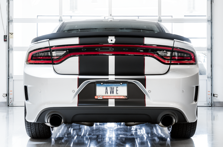 AWE Touring Edition Exhaust for 15+ Charger 6.4 / 6.2 SC - Diamond Black Tips