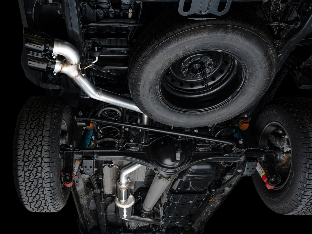 AWE 0FG Exhaust for 4th Gen Toyota Tacoma - Dual Diamond Black Tips