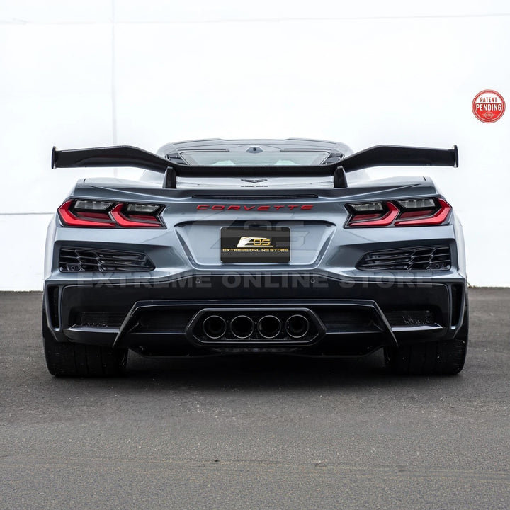 Corvette C8 Z06 W/ Z07 Package Factory Dry Carbon Fiber Rear High Wing Spoiler