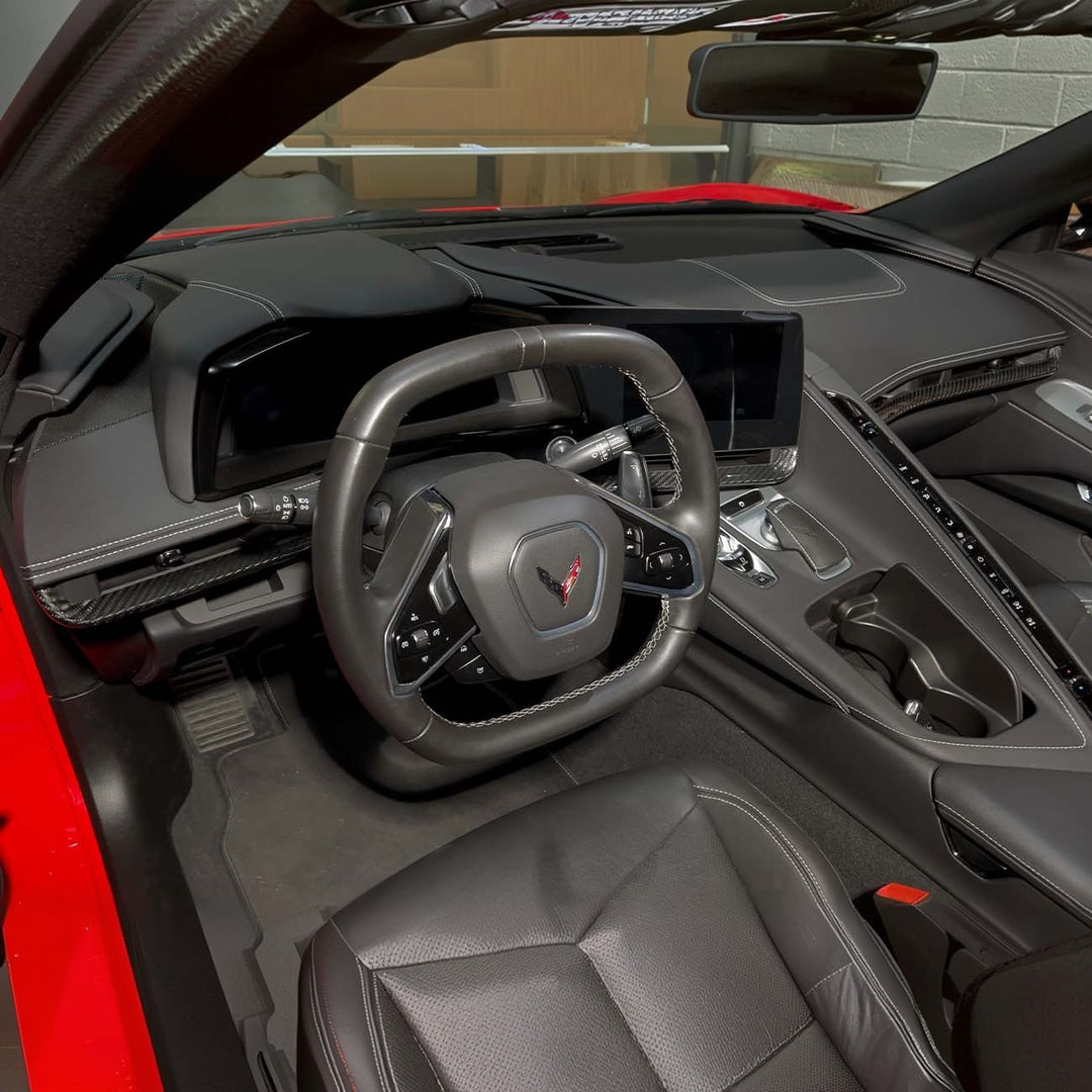 Corvette C8 DRY CARBON FIBER Dash Trim