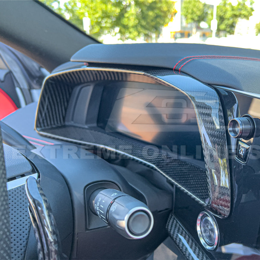 Corvette C8 DRY CARBON FIBER Gauge Cluster Cover