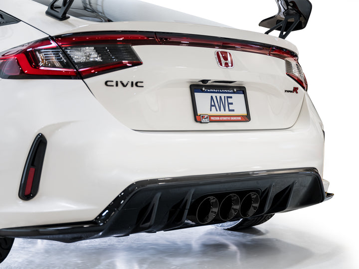 AWE Track Edition Exhaust for FL5 Civic Type R - Triple Diamond Black Tips