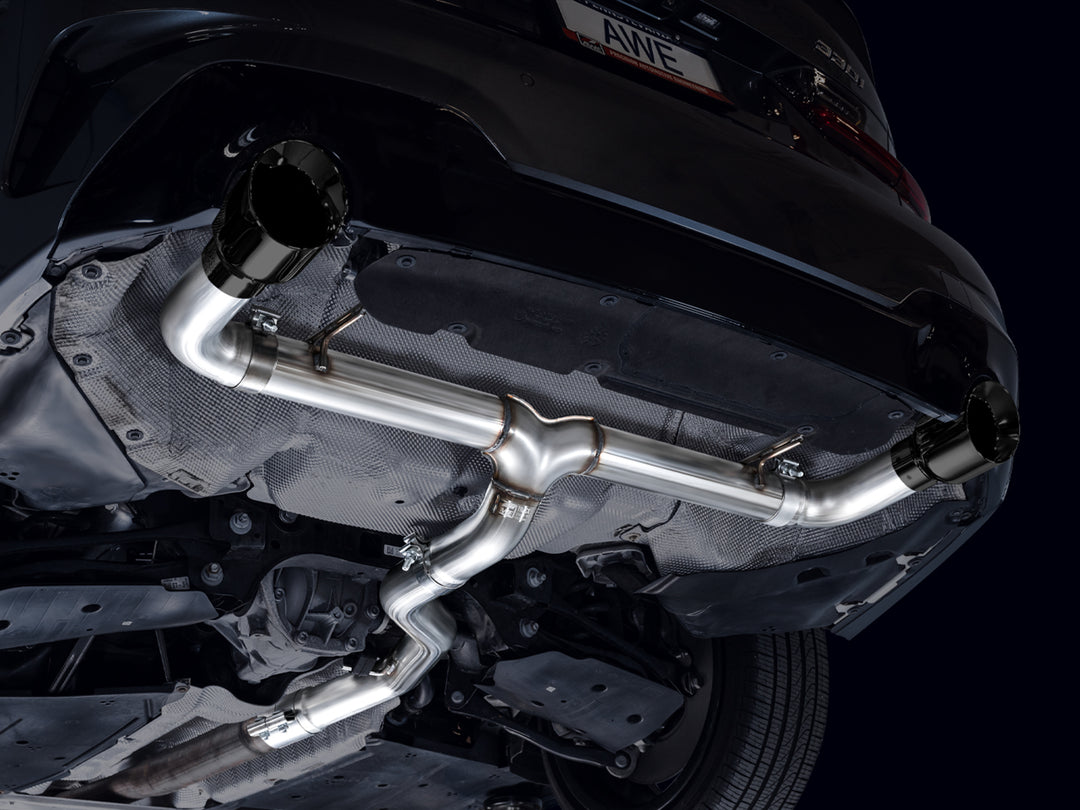 AWE Track Edition Axleback Exhaust for BMW G2X 330i/430i - Diamond Black