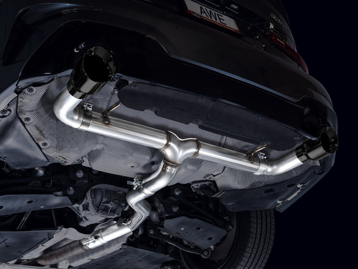 AWE Track Edition Axleback Exhaust for BMW G2X 330i/430i - Diamond Black