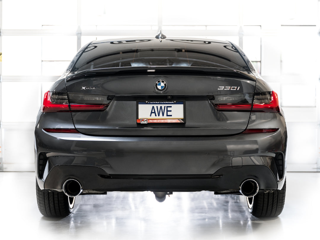 AWE Touring Edition Axle Back Exhaust for BMW G2X 330i/430i - Chrome Silver