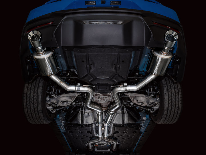 AWE Touring Edition Exhaust for S650 Ford Mustang GT Fastback - Dual Chrome Silver Tips