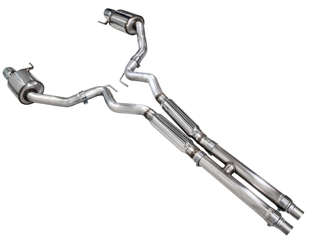 AWE Touring Edition Exhaust for S650 Ford Mustang GT Fastback - Dual Chrome Silver Tips