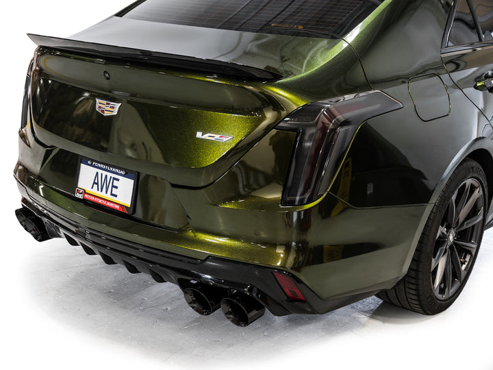 AWE SwitchPath™ Exhaust for Cadillac CT4-V Blackwing - Diamond Black Tips