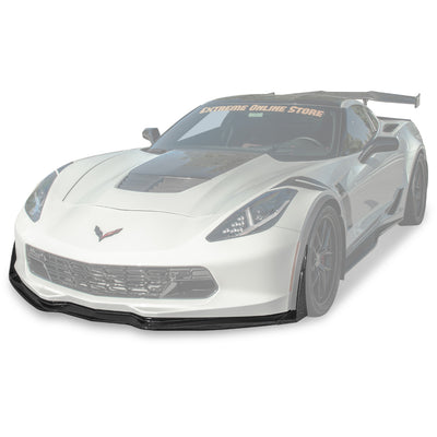 Corvette C7 Stage 3 Style Front Splitter Lip With Side Winglets