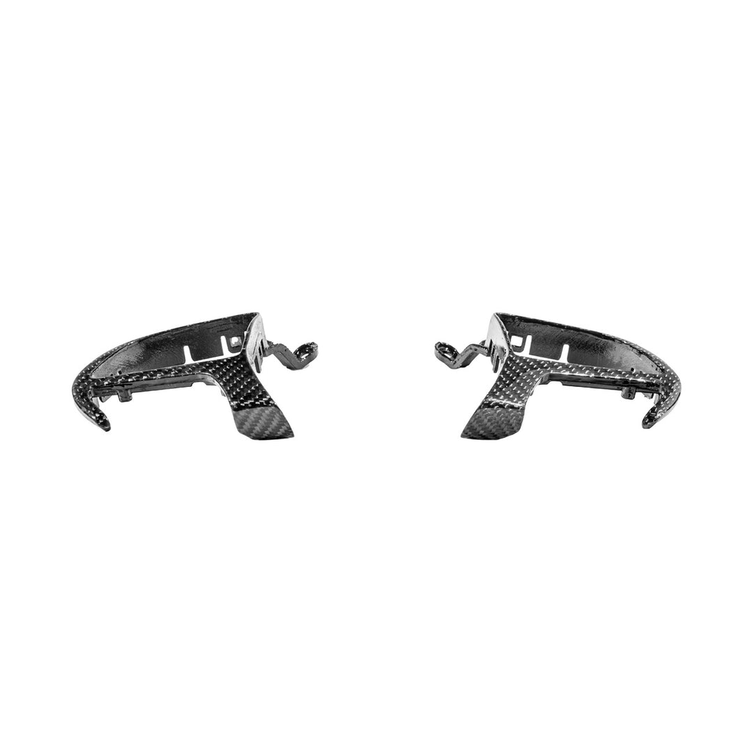 2015-Up Dodge Charger Challenger Durango Carbon Fiber Steering Wheel Button Trim Bezel Replacements Glossy 3K Twill Weave Carbon Fiber BC-DC-1524