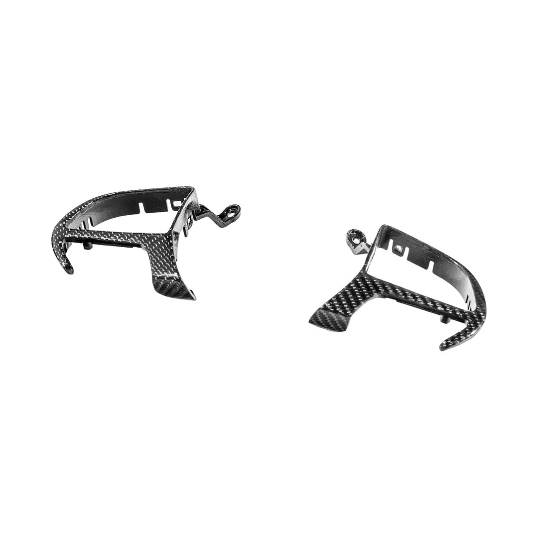 2015-Up Dodge Charger Challenger Durango Carbon Fiber Steering Wheel Button Trim Bezel Replacements Glossy 3K Twill Weave Carbon Fiber BC-DC-1524