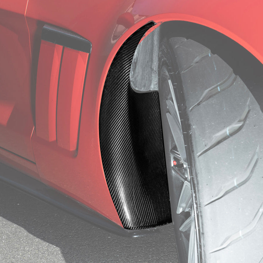 Corvette C6 Carbon Fiber Factory Style Front Fender Rear Extension Splash Guards