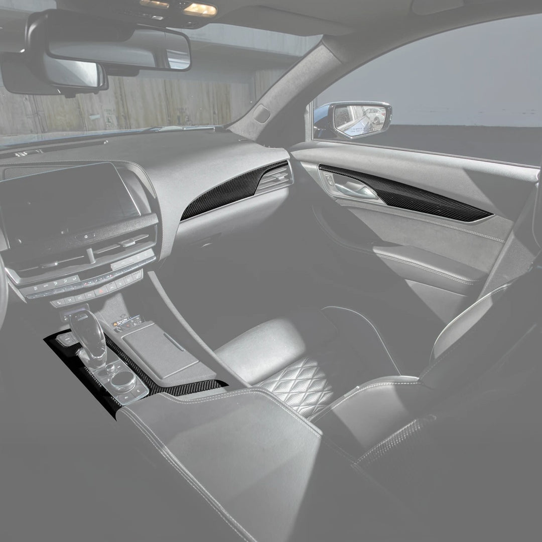 2020-Up Cadillac CT5 Dry Carbon Fiber Interior Trim Cover Set