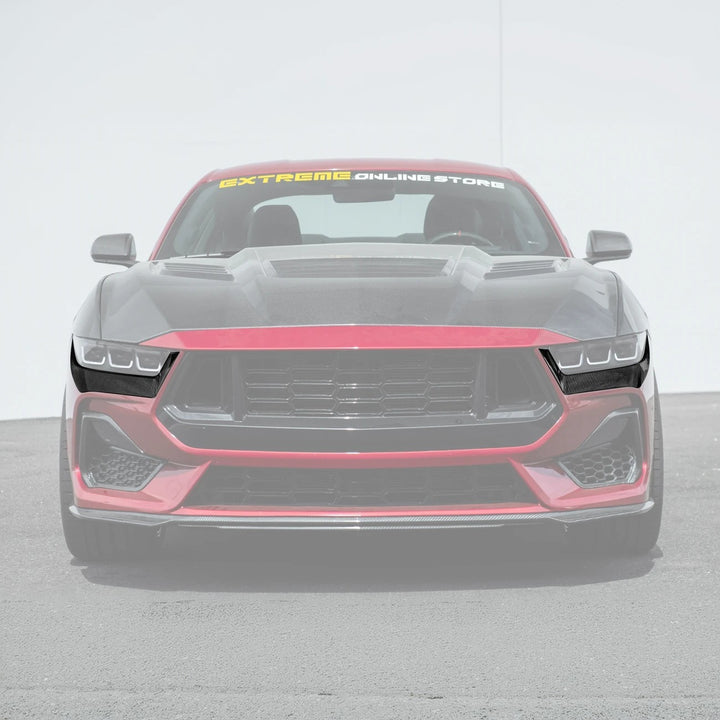 2024-Up Ford Mustang GT | Dry Carbon Fiber Overlay Headlight Eyebrow