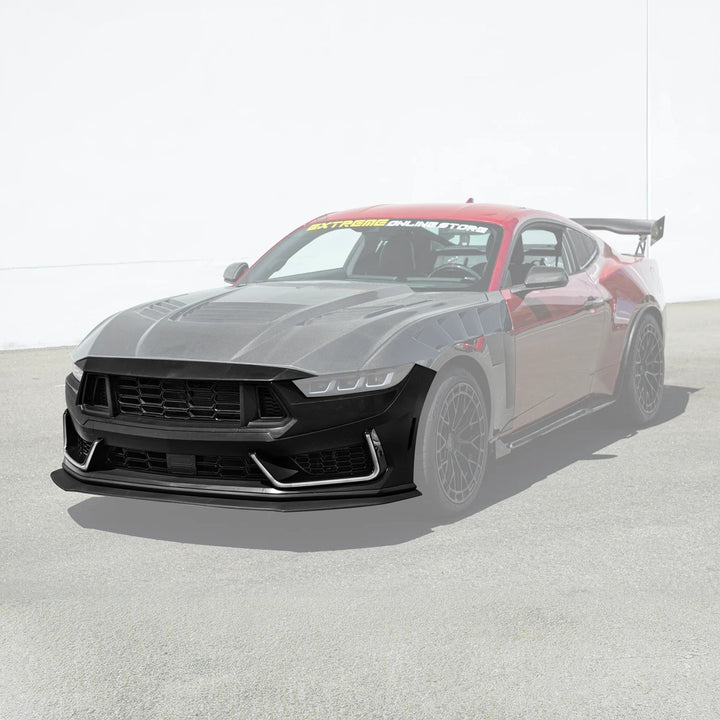 2024-Up Mustang | Dark Horse Style Front Bumper Cover Lip w/ LED Side Grille